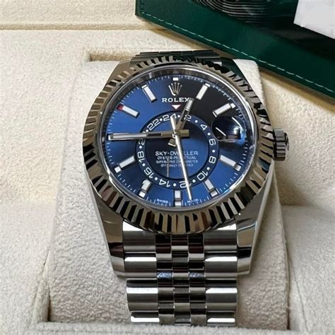 rolex sky dweller blue 2020|rolex sky dweller blue price.